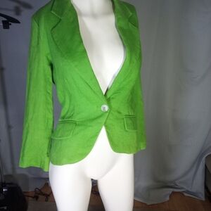 Gibson Green Blazer with Notched Lapels and Tailored Fit